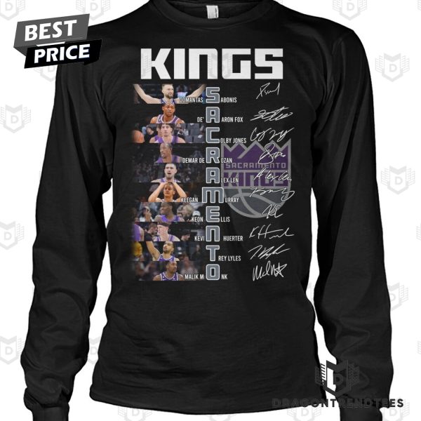 Sacramento Kings Basketball Team Signature Unisex T-Shirt