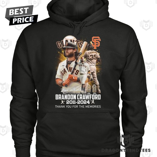 San Francisco Giants Brandon Crawford 2011-2024 Signature Thank You For The Memories Unisex T-Shirt