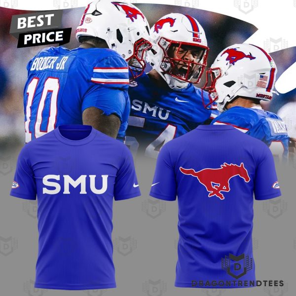 SMU Mustangs Football For Fans 3D T-Shirt – Blue