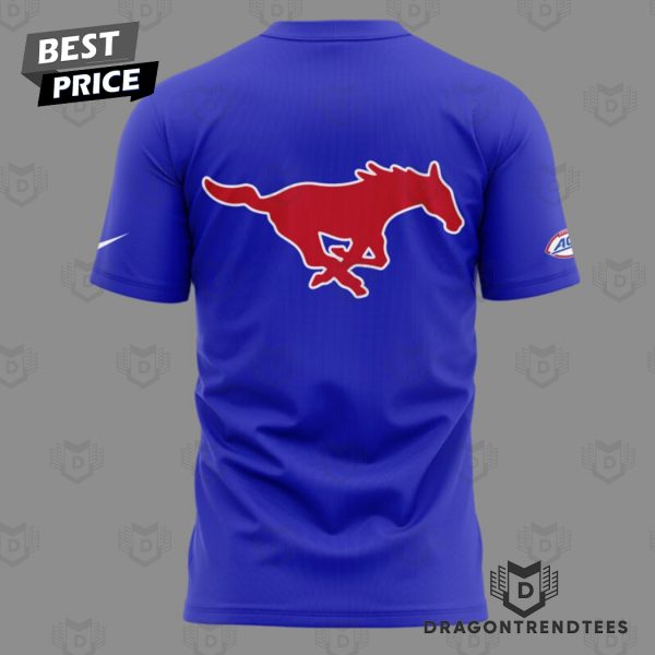 SMU Mustangs Football For Fans 3D T-Shirt – Blue