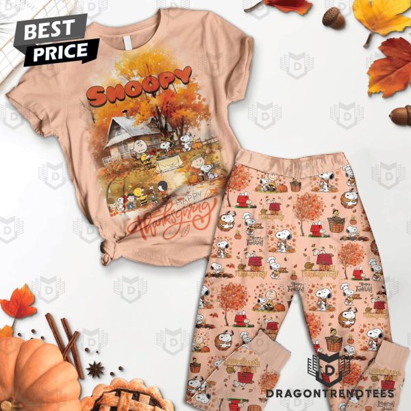 Snoopy Happy Thanksgiving Pajamas Set