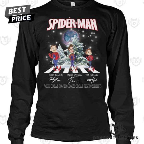 Spider Man Tobey Maguire – Andrew Garfield – Tom Holland Signature Unisex T-Shirt