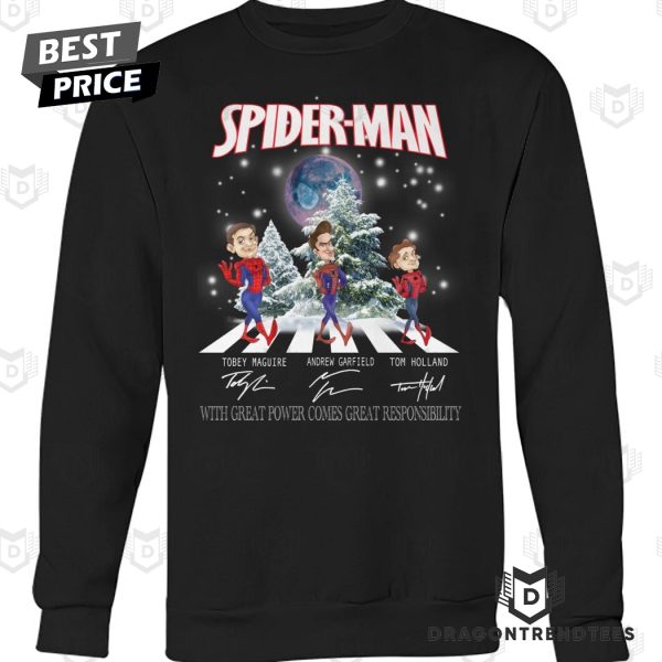 Spider Man Tobey Maguire – Andrew Garfield – Tom Holland Signature Unisex T-Shirt