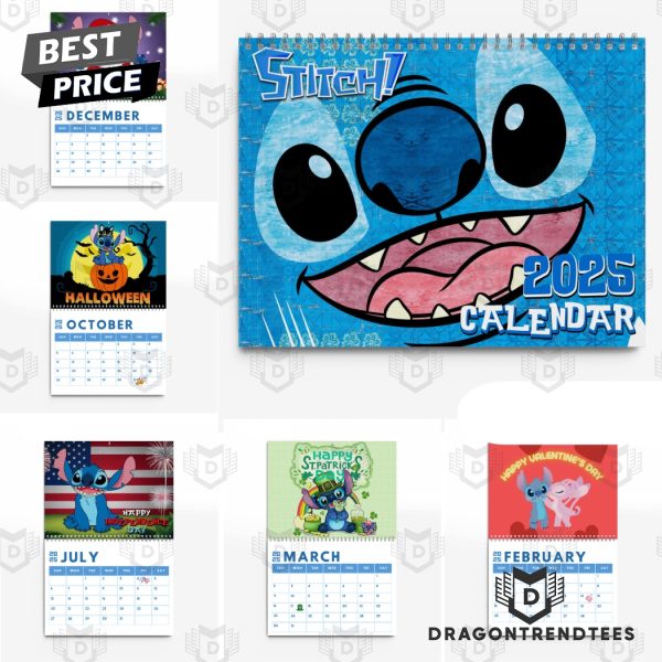 Stitch Happy New Year 2025 Calendar