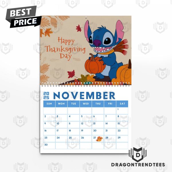 Stitch Happy New Year 2025 Calendar