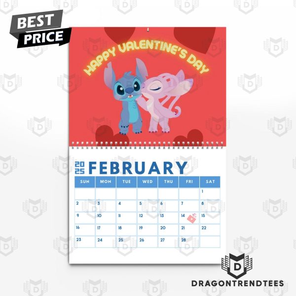 Stitch Happy New Year 2025 Calendar