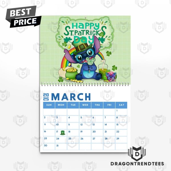 Stitch Happy New Year 2025 Calendar