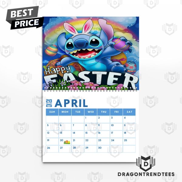 Stitch Happy New Year 2025 Calendar