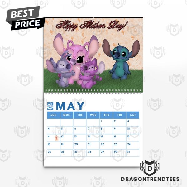 Stitch Happy New Year 2025 Calendar