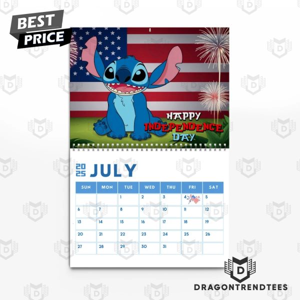 Stitch Happy New Year 2025 Calendar