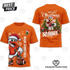 Miami Hurricanes – Merry Christmas Go Canes 3D T-Shirt