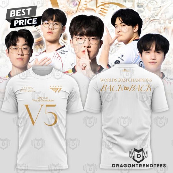 T1 2024 Lol World Champions V5 Back To Back 3D T-Shirt