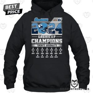 2024 Grey Cup Champions Toronto Argonauts Unisex T-Shirt