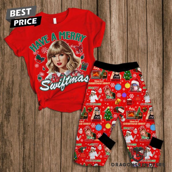 Taylor Swift – Have A Merry Swiftmas Pajamas Set – Red