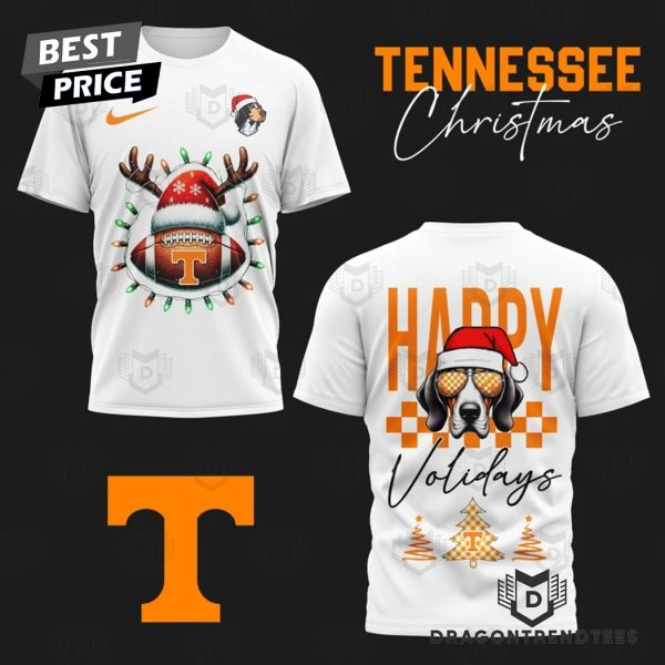 Tennessee Volunteers Happy Voldays 3D T-Shirt – White