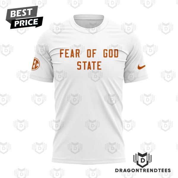 Texas Longhorns Fear Of God State White 3D T-Shirt