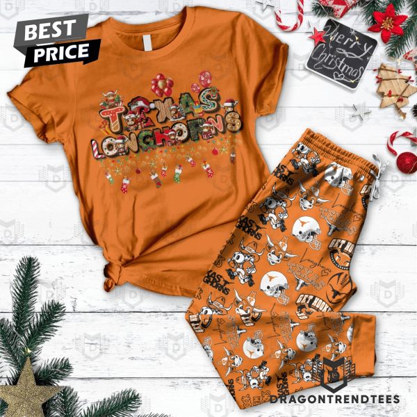 Texas Longhorns Merry Christmas Pajamas Set