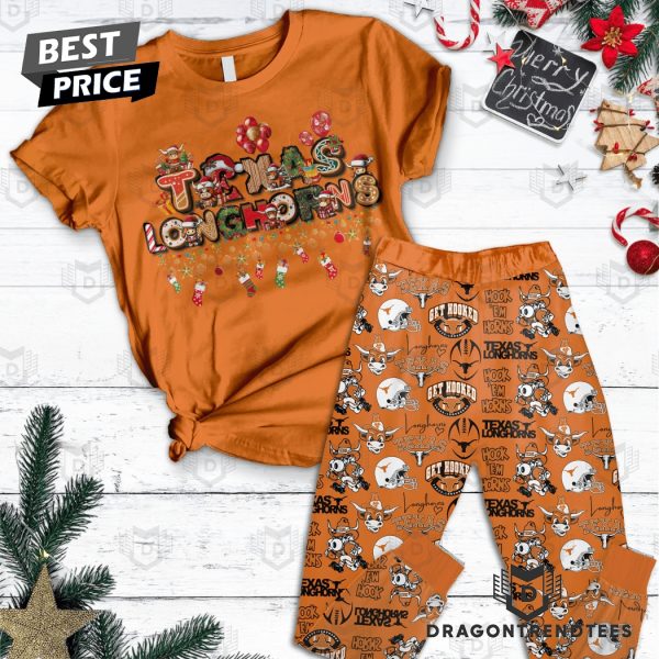 Texas Longhorns Merry Christmas Pajamas Set