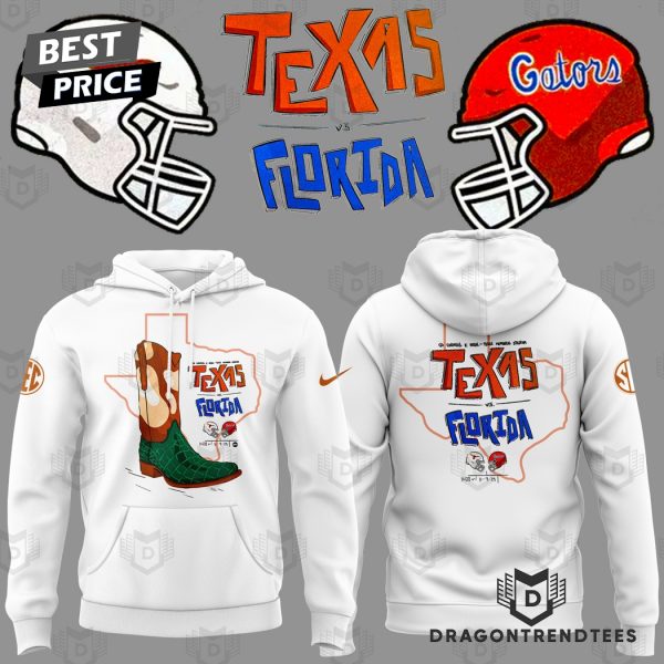 Texas Longhorns x Florida Gators Design Hoodie – White