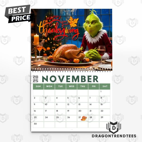 The Grinch Happy New Year 2025 Calendar