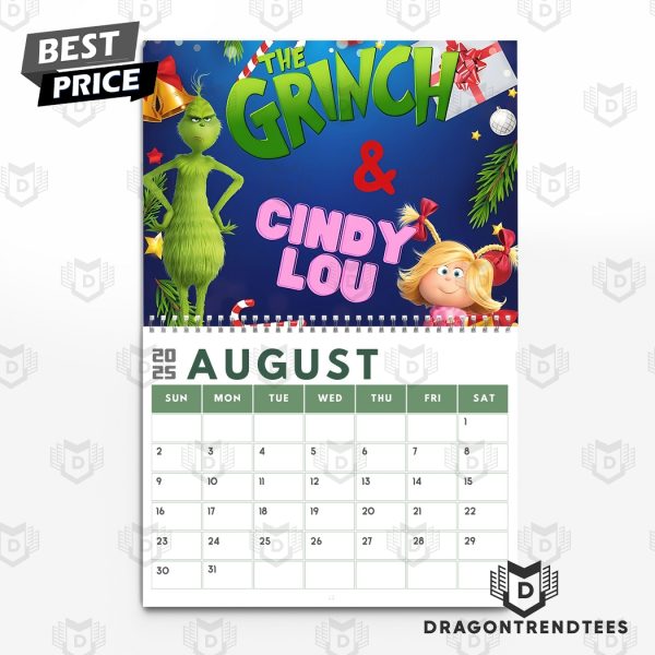 The Grinch Happy New Year 2025 Calendar