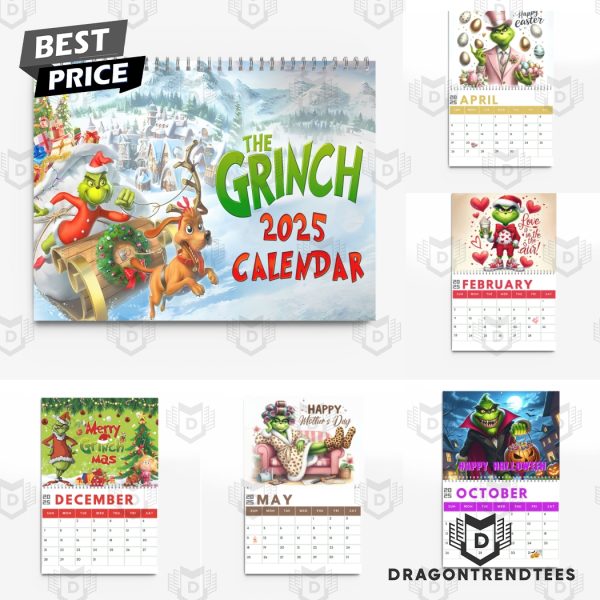 The Grinch Happy New Year 2025 Calendar