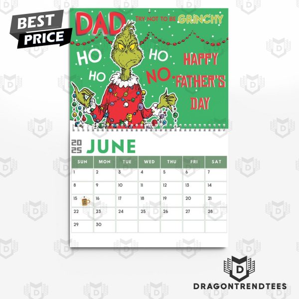 The Grinch Happy New Year 2025 Calendar