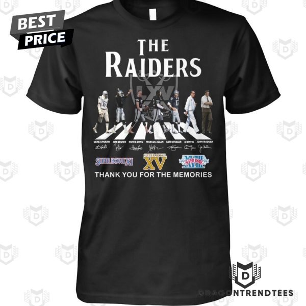 The Las Vegas Raiders Signature Thank You For The Memories Unisex T-Shirt