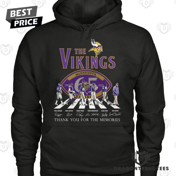 The Minnesota Vikings 1960-2025 65 Years Signature Thank You For The Memories Unisex T-Shirt