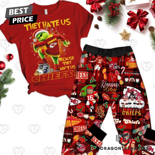 They Hate Us Because They Aint Us Kansas City Chiefs Pajamas Set