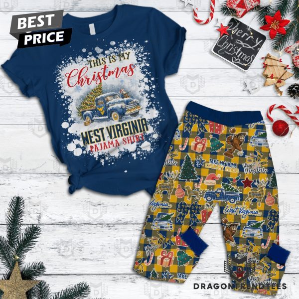 This Is My Christmas West Virginia Mountaineers Pajamas Set