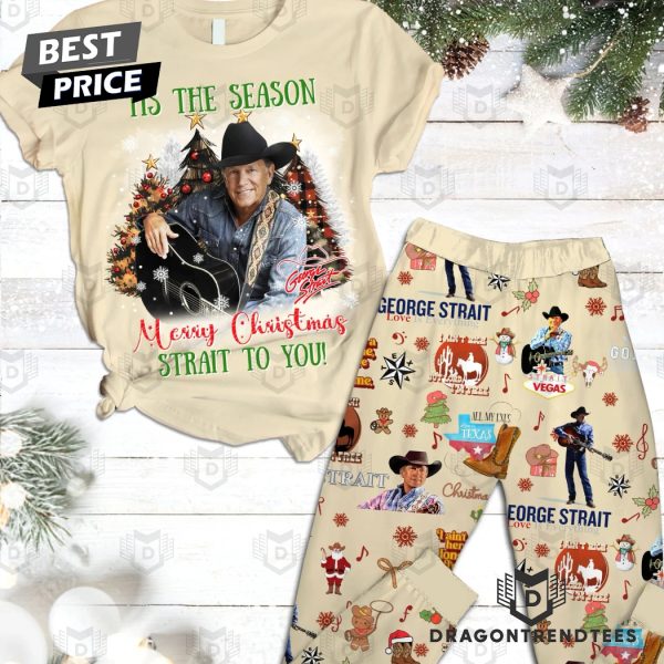 Tis The Season To Shake It Off George Strait Signature Pajamas Set