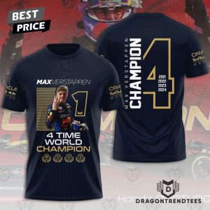 Max Verstappen World Champion 2024 F1 3D T-Shirt