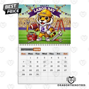 LSU Tigers Football New Year 2025 Calendar