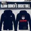 Uconn Huskies Women Basketball All Black Zip Hoodie