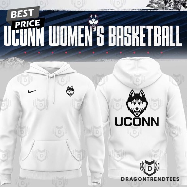 Uconn Huskies Women Basketball All White Hoodie