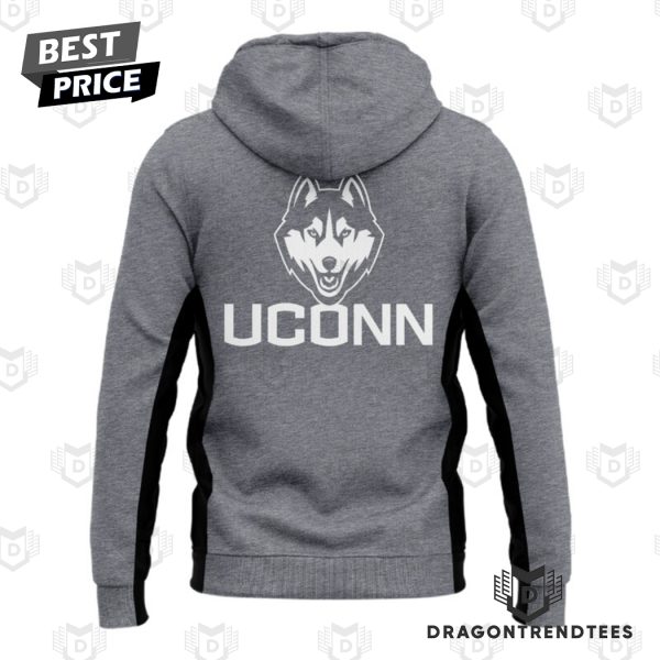 Uconn Huskies Women Basketball Grey Zip Hoodie