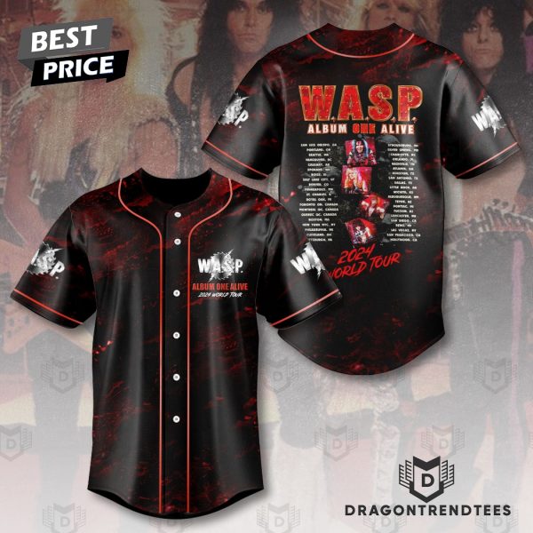 W.A.S.P. Album One Alive 2024 World Tour Baseball Jersey