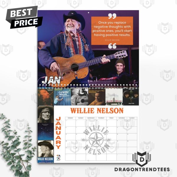 Willie Nelson New Year 2025 Calendar