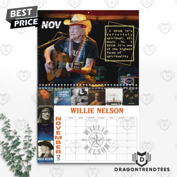 Willie Nelson New Year 2025 Calendar