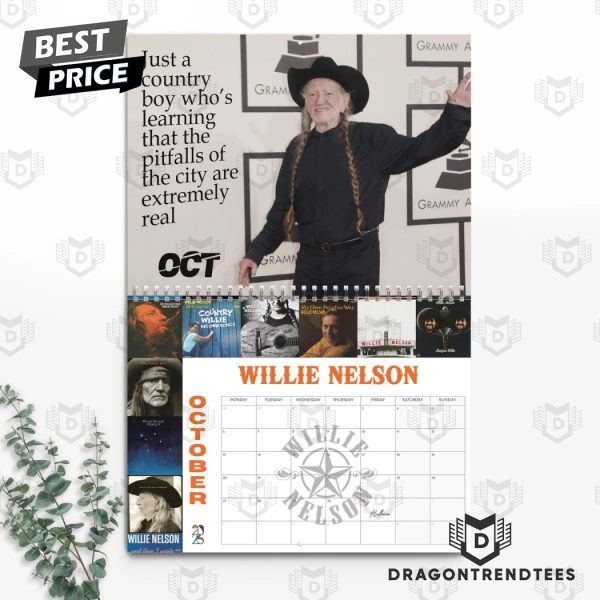 Willie Nelson New Year 2025 Calendar