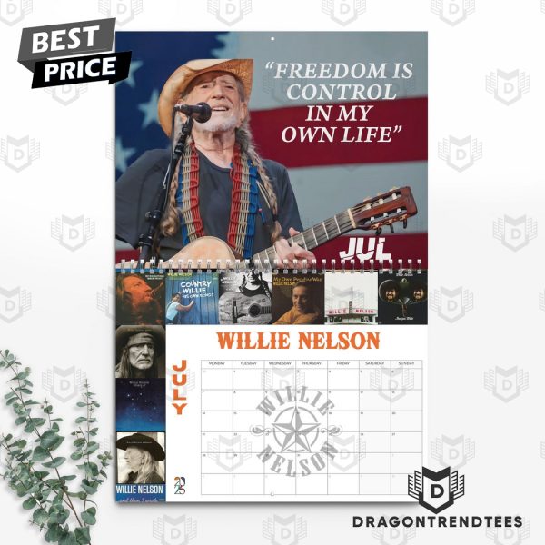 Willie Nelson New Year 2025 Calendar