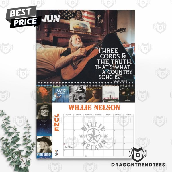 Willie Nelson New Year 2025 Calendar