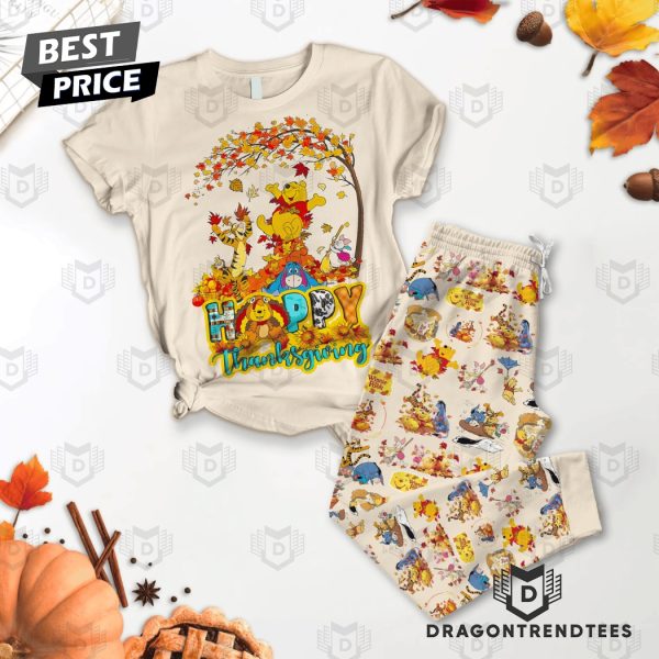 Winnie The Pooh Happy Thanksgiving Pajamas Set