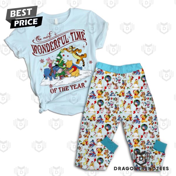 Winnie The Pooh The Most Wonderful Time Of The Year Pajamas Set – Blue