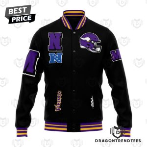 Minnesota Vikings Logo Design Baseball Jacket