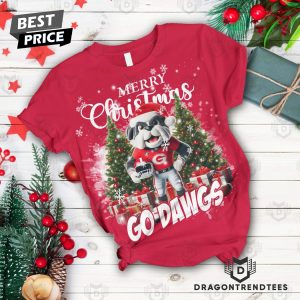 Georgia Bulldogs Merry Christmas Go Dawgs Pajamas Set