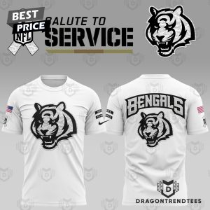 Cincinnati Bengals 2024 Salute To Service 3D T-Shirt