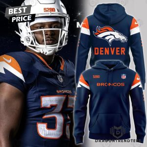 Midnight Navy Denver Broncos Football Logo Hoodie