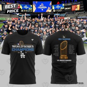 Los Angeles Dodgers 2024 World Series Champions Blue Heaven 3D T-Shirt